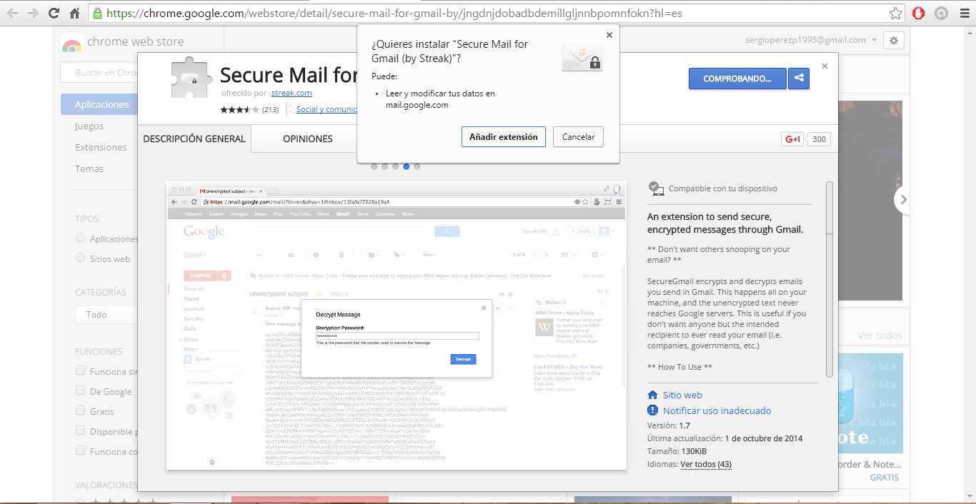 Captura articulo encriptado Añadiendo extension